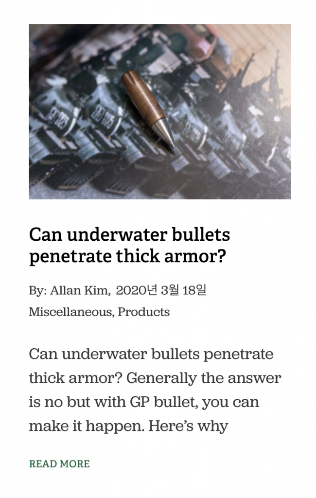 underwater bullet